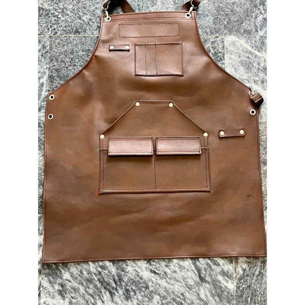 All Size Brown Leather Apron Durable and Reusable for Kitchen Use Manufacturers, Suppliers in Sialkot