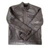 Authentic Black Real Leather Motorbike Jacket Full Sleeve Plain Style Manufacturers, Suppliers in Sialkot