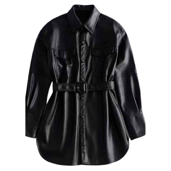 Black Faux Leather Shirts Casual Wear Loose Fit Full Sleeves All Sizes Manufacturers, Suppliers in Sialkot