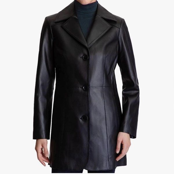 Black Genuine Leather Coat Regular Fit Plain Design Available in All Sizes Manufacturers, Suppliers in Sialkot