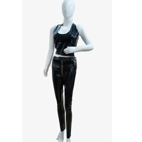 Black Leather Pants for Women Plain Pattern Comfort Fit Narrow Fit All Sizes Available Manufacturers, Suppliers in Sialkot