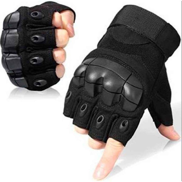Black Motorcycle Gloves Unisex Rubber Grip Compatible with All Types of Bikes Manufacturers, Suppliers in Sialkot