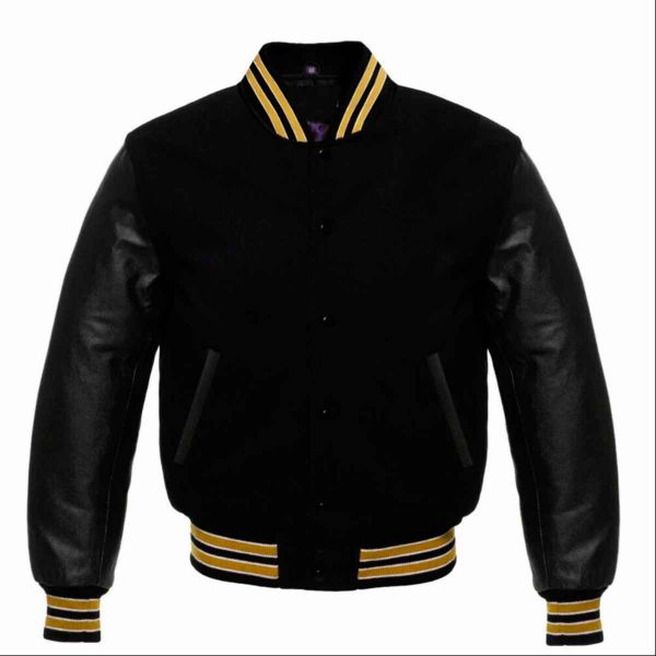 Black Solid Leather Jacket with Full Sleeves Stylish and Versatile Manufacturers, Suppliers in Sialkot