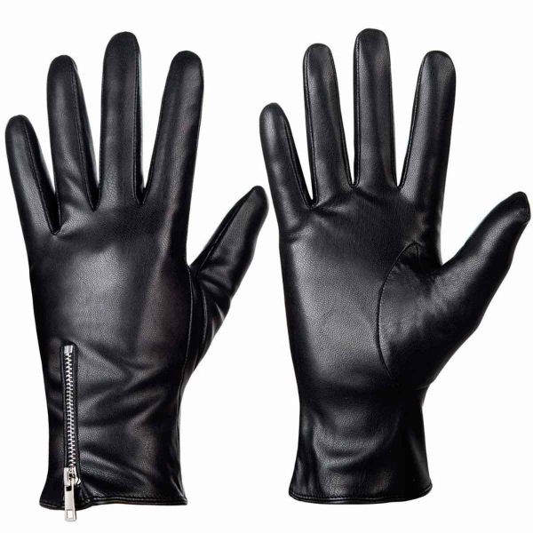 Black Winter Leather Safety Gloves with Plain Pattern Ideal for Personal Use Manufacturers, Suppliers in Sialkot