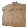 Brown Leather Shirt for Men Plain Design Premium Leather Material Manufacturers, Suppliers in Sialkot