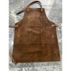 Brown Leather Utility Apron Free Size Fit with Plain Look Durable Material and Easy Handwash Care Manufacturers, Suppliers in Sialkot