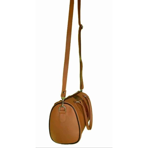 Brown Printed Leather Duffle Bag Unisex Travel Bag Stylish and Durable Manufacturers, Suppliers in New Zealand