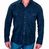 Casual Blue Leather Shirt Full Sleeve Large Size Dry Wash Manufacturers, Suppliers in Sialkot
