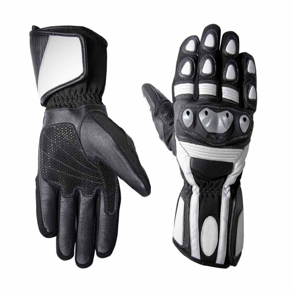 Custom Full Fingered Gloves in Black and White Free Size Plain Style Manufacturers, Suppliers in Sialkot