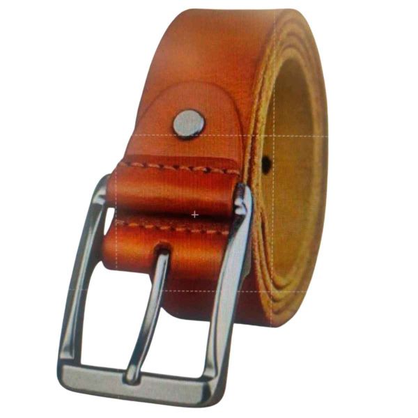 Genuine Brown Leather Belt for Men Alloy Buckle Plain Design Free Size Ideal for Formal Wear Manufacturers, Suppliers in Sialkot