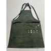 Genuine Leather Barber Apron Dark Green with Chest Tool and Curved Pockets Manufacturers, Suppliers in Sialkot