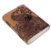 Handmade Brown Leather Journal with Printed Cover Unruled Pages Manufacturers, Suppliers in New Zealand