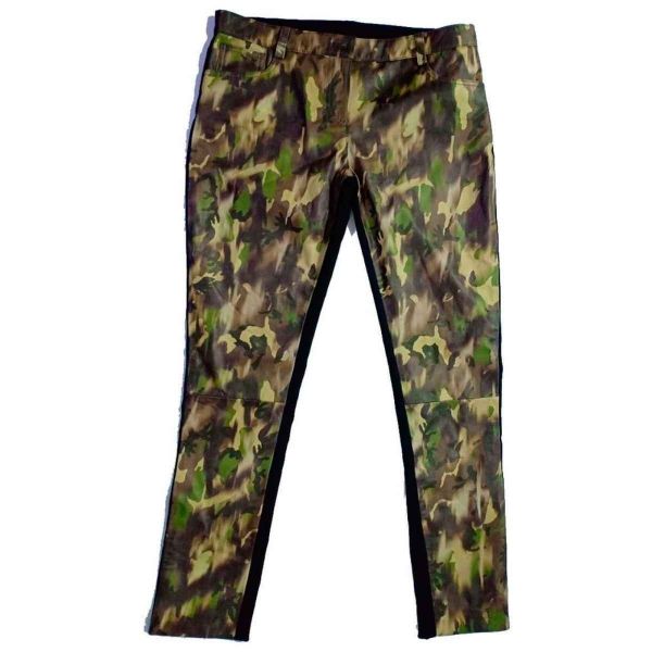 Large Black and Army Leather pants Plain Design with Box Packaging Manufacturers, Suppliers in Sialkot