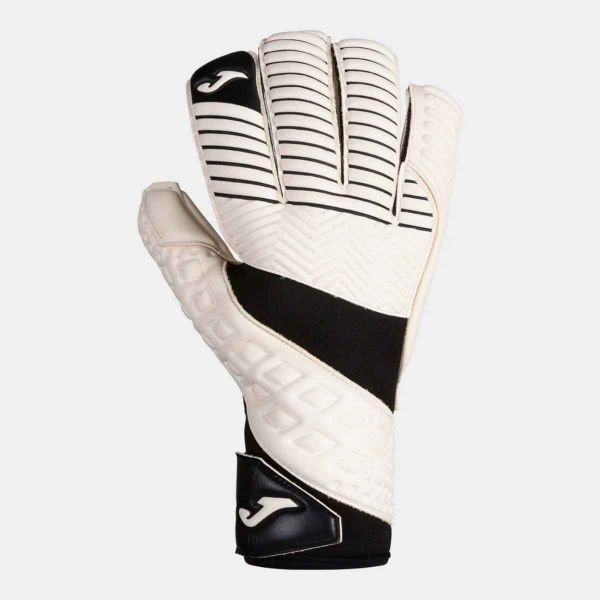 Leather Football Gloves for Men with Striped Design White and Black Manufacturers, Suppliers in Sialkot