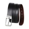 Mens Black Faux Leather Belt Glossy Finish Rectangular Alloy Buckle Perfect for Formal Wear Manufacturers, Suppliers in Sialkot