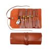 PU Leather Tool Roll Up Pouch with Rope Loop Closure Customizable Logo Manufacturers, Suppliers in Sialkot