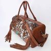 Printed Leather Duffle Brown Bag For Travel Bag Unisex  Manufacturers, Suppliers in New Zealand