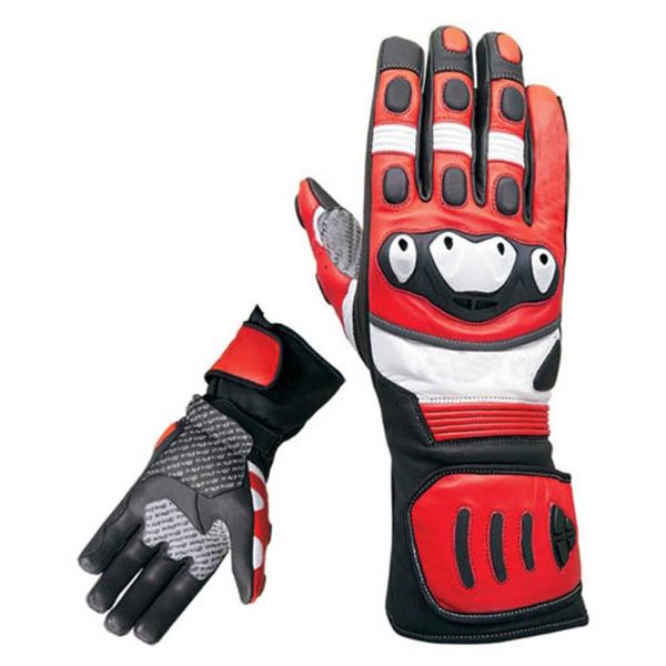 Red Black White Full Fingered Motorcycle Racing Gloves Free Size Customisable Sport Gloves Manufacturers, Suppliers in Sialkot