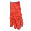 Red Full Fingered Leather Safety Gloves Non Disposable for Safety Use Manufacturers, Suppliers in Sialkot