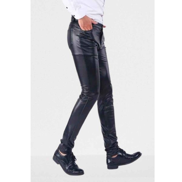 Stylish Black Leather Pants with Button Closure 4 Pockets Available in Waist Sizes 28 - 36 Manufacturers, Suppliers in Sialkot