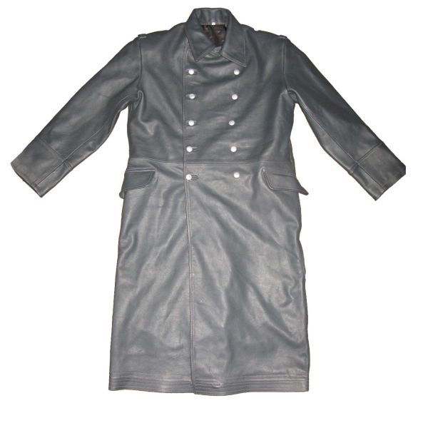 Unisex Black Leather Long Coat Full Sleeve Available in All Sizes Manufacturers, Suppliers in Sialkot