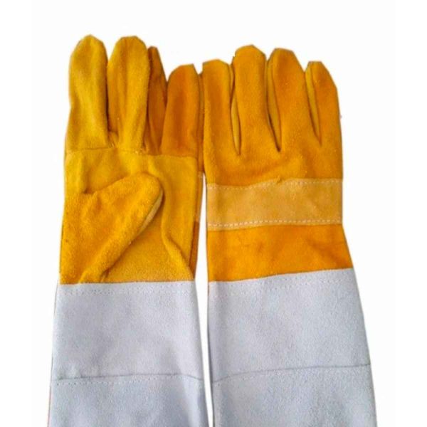 Unisex Full Fingered Industrial Leather Safety Gloves Plain Design 6 - 10 Inch Manufacturers, Suppliers in Sialkot