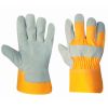 Unisex Full Fingered Leather Safety Gloves with Plain Design and 6 - 10 Inch Cuff Length Manufacturers, Suppliers in Sialkot