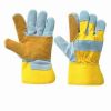Unisex Full Fingered Leather Safety Gloves with Plain Design and 6 - 10 Inch Cuff Length Manufacturers, Suppliers in Sialkot