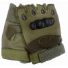 Unisex Large Dark Green Synthetic Military Gloves Half Finger Gloves Manufacturers, Suppliers in Sialkot