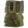 Unisex Large Dark Green Synthetic Military Gloves Half Finger Gloves Manufacturers, Suppliers in Sialkot