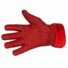 Women Red Leather Safety Gloves Pure Leather Winter Driving Gloves Solid Pattern Heat Resistant Manufacturers, Suppliers in Sialkot
